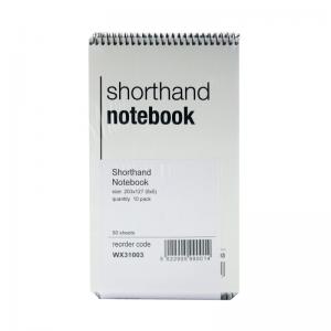 Spiral Shorthand Notepad 80 Leaf Pack of 10 WX31003 WX31003