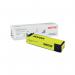 The picture shows a Xerox Everyday Replacement Toner Cartridge in high yield yellow for HP printers. The toner is from Xerox Ink Cartridges and is compatible with model M0J98AE. Its product number is 006R04608 and XR37678.