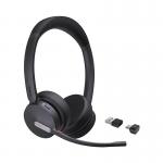 Yealink BH70 Wireless Stereo Binaural Headset USB-CA MS Teams Black 89077 YEA32179