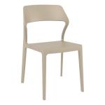Zap SNOW Side Chair - Taupe ZA.1105C