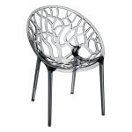 Zap CRYSTAL Arm Chair - Smoked Grey Transparent ZA.1156C