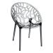 CRYSTAL Arm Chair - Smoked Grey Transparent