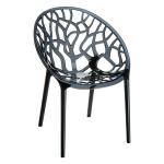 Zap CRYSTAL Arm Chair - Black Transparent ZA.1159C