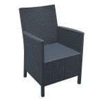 Zap CALIFORNIA Rattan Arm Chair - Dark Grey ZA.1209C