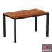 EXTREMA Copper Textured 4 Leg Dining Table - Rectangular