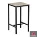 EXTREMA Cement Textured 4 Leg Bar Height Table - Black - Square - 60cm x 60cm