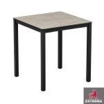 Zap EXTREMA Cement Textured 4 Leg Dining Table - Black - Square - 79cm x 79cm ZA.1336CT