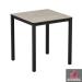 EXTREMA  Cement Textured 4 Leg Dining Table - Black - Square - 79cm x 79cm