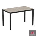 EXTREMA Cement Textured 4 Leg Dining Table - Rectangular