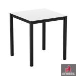 Zap EXTREMA White 4 Leg Dining Table - Black - Square - 79cm x 79cm ZA.1344CT