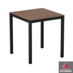 EXTREMA  New Wood Finish 4 Leg Dining Table - Black - Square - 69cm x 69cm