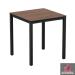 EXTREMA  New Wood Finish 4 Leg Dining Table - Black - Square - 69cm x 69cm