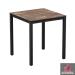 EXTREMA  Planked Vintage Wood 4 Leg Dining Table - Black - Square - 60cm x 60cm