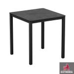 Zap EXTREMA Metallic Anthracite 4 Leg Dining Table - Black - Square - 79cm x 79cm ZA.1380CT