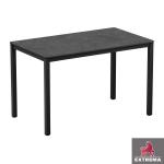 Zap EXTREMA Metallic Anthracite 4 Leg Dining Table - Rectangular - 119cm x 69cm ZA.1382CT