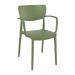 LISA Arm Chair - Olive Green