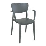 Zap LISA Arm Chair - Dark Grey ZA.15118C