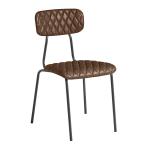 Zap KARA Side Chair – Diamond Stitched - Vintage Brown ZA.151241C