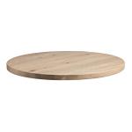 Zap Rustic Solid Oak Table Top - Extra White - 60cm dia ZA.15131213T