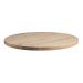 Rustic Solid Oak Table Top - Extra White - 60cm dia