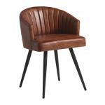 Zap BROOKLYN Tub Chair - Leather - Bruciato Tan ZA.1513126C