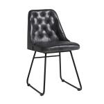 Zap HARLAND Side Chair - Leather - Vintage Black ZA.1513131C