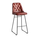 Zap HARLAND Bar Stool - Leather - Vintage Red ZA.1513138ST