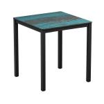 Zap EXTREMA Vintage Teal 4 Leg Dining Table - Square - 79cm x 79cm ZA.15195CT