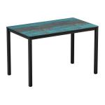 EXTREMA  Vintage Teal 4 Leg Dining Table - Rectangular