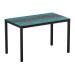 EXTREMA  Vintage Teal 4 Leg Dining Table - Rectangular