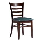 Zap SHELDON Side Chair - Medium Brown - Vintage Teal Uph ZA.16689C