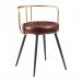 Aulenti Cocktail Low Stool- Claret Red Leather