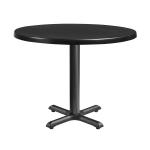 ENDURATOP Complete Dining Table - FLAT Auto-Adjust - Black - 60cm dia