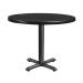 ENDURATOP Complete Dining Table - FLAT Auto-Adjust - Black - 60cm dia