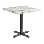 Zap ENDURATOP Complete Dining Table - FLAT Auto-Adjust - Carrara Marble - 60cm x 60cm ZA.3042CT