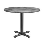 Zap ENDURATOP Complete Dining Table - FLAT Auto-Adjust - Cement - 60cm dia ZA.3044CT