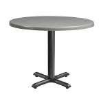 Zap ENDURATOP Complete Dining Table - FLAT Auto-Adjust - Grey - 60cm dia ZA.3048CT