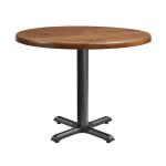 ENDURATOP Complete Dining Table - FLAT Auto-Adjust - Natural Wood - 60cm dia