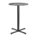 ENDURATOP Complete Bar Height Table - FLAT Auto-Adjust - Cement - 70cm dia