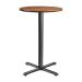 ENDURATOP Complete Bar Height Table - FLAT Auto-Adjust - Natural Wood - 70cm dia