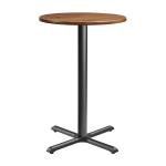 Zap ENDURATOP Complete Bar Height Table - FLAT Auto-Adjust - Natural Wood - 90cm dia ZA.3078CT