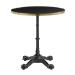 PARISIAN Complete Dining Table - Flat Auto-Adjust - Black with Gold Rim - 60cm dia