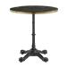 PARISIAN Complete Dining Table - Flat Auto-Adjust - Dark Marble with Gold Rim - 60cm dia