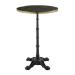 PARISIAN Complete Bar Height Table - Flat Auto-Adjust - Dark Marble with Gold Rim - 60cm dia