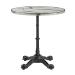 PARISIAN Complete Dining Table - Flat Auto-Adjust - White Marble with Chrome Rim - 70cm dia