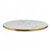 Omega Laminate Table Top - White Carrara Marble - 60cm dia