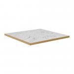 Zap Omega Laminate Table Top - White Carrara Marble - 60cm x 60cm ZA.3210T