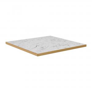 Click to view product details and reviews for Zap Omega Laminate Table Top White Carrara Marble 60cm X 60cm.