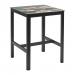 Extrema Driftwood - Black Mid Height Table - 69x69cm