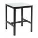 Extrema White - Black Mid Height Table - 60x60cm